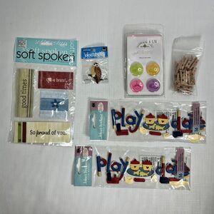 Mixed Lot Scrapbook Embellishments Card Making Paper Crafts Doodlebug Jolee